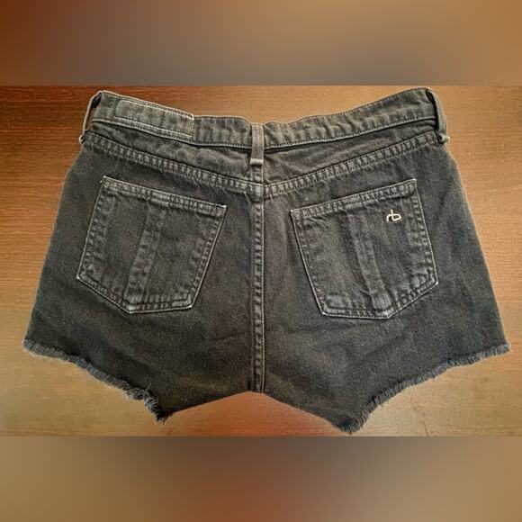 Rag and Bone Fringe Coal Denim‎ Cutoff Jean Shorts Women’s Size 25 - Picture 6 of 10